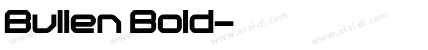 Bullen Bold字体转换